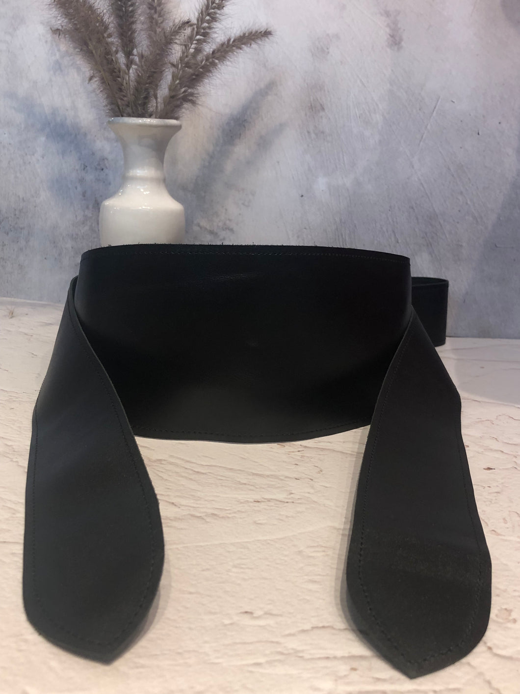 Cinturón liso negro