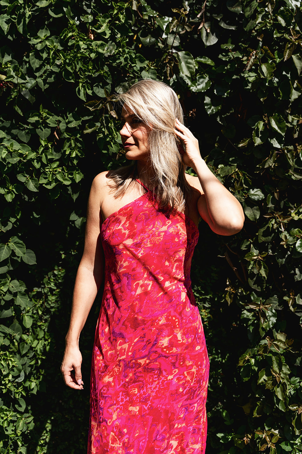 Vestido estampado rosa